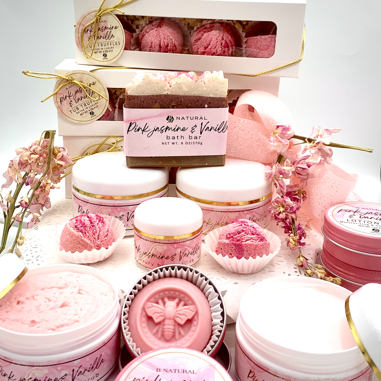 Pink Jasmine & Vanilla| Tub Truffles -3CT Gift Box