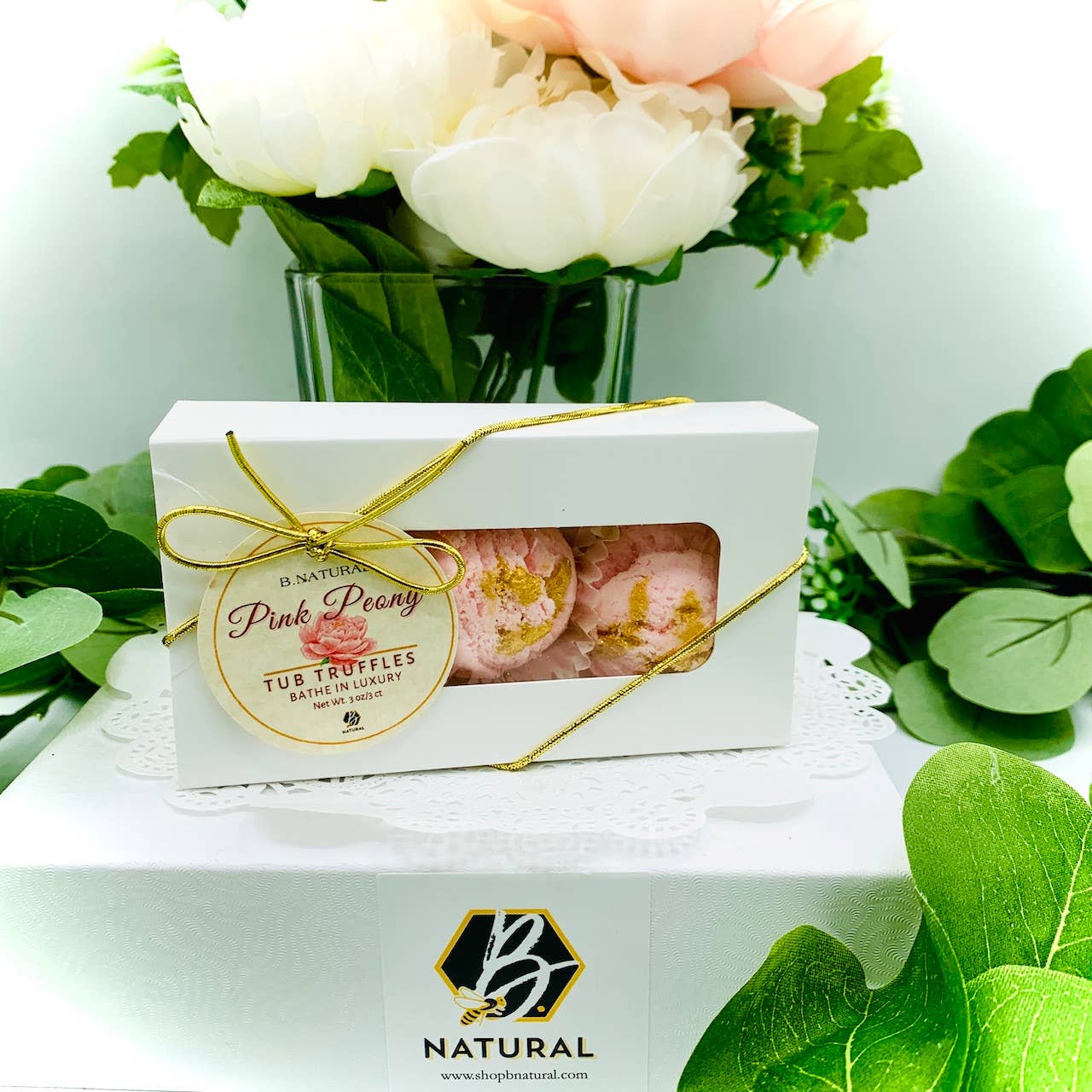 Pink Peony | Tub Truffles | 3 Ct Gift Boxed