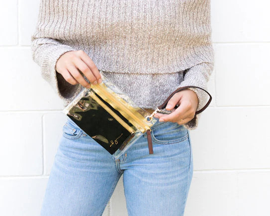 mb Greene CLEAR Wristlet Purse