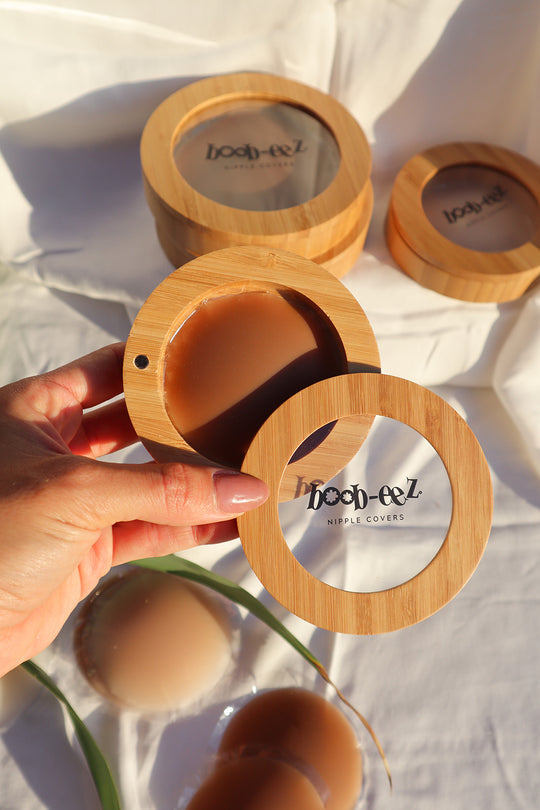 Luxe Combo - 1 Pair "HEADLIGHT" HIDERS + Nipple Cover Compact