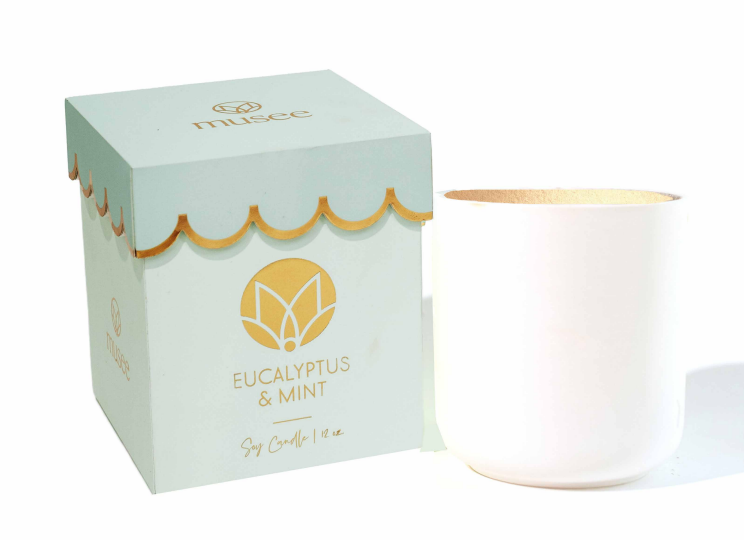 Eucalyptus & Mint Scalloped Soy Candle