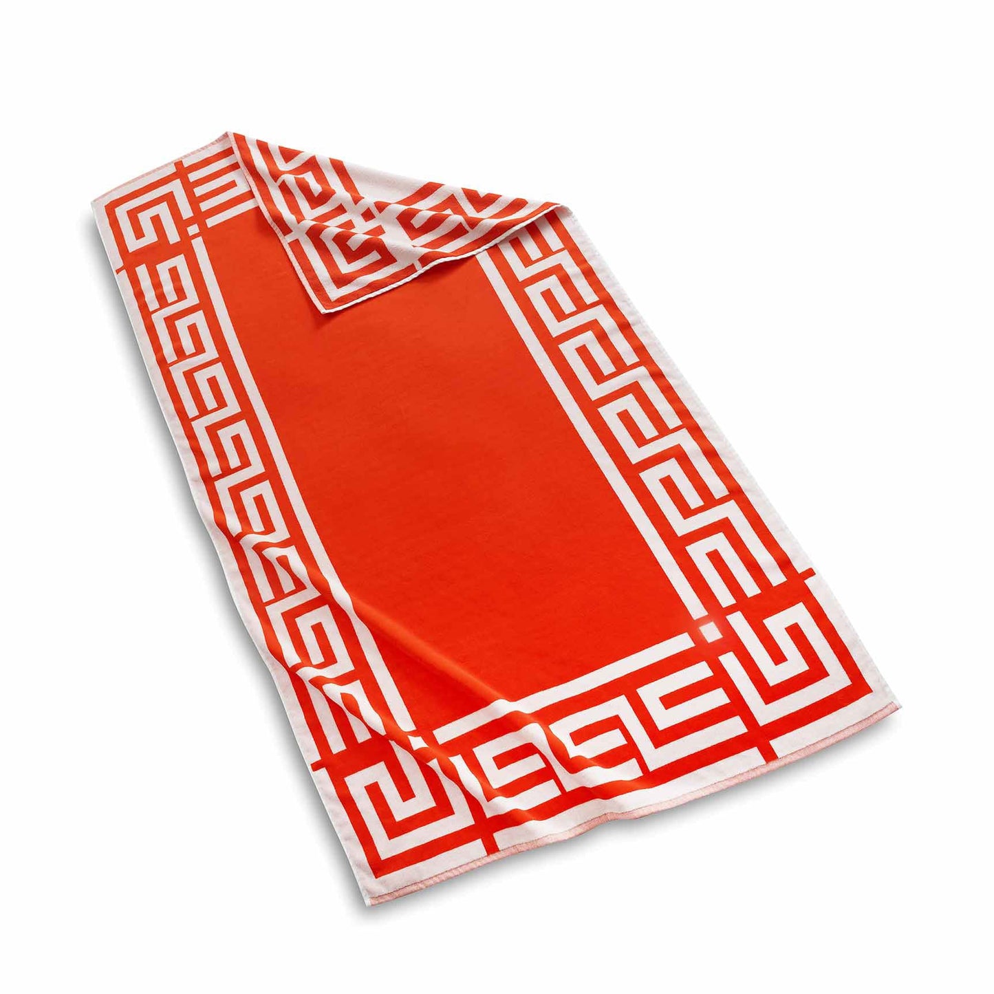 Greek Key Framed Beach Towel