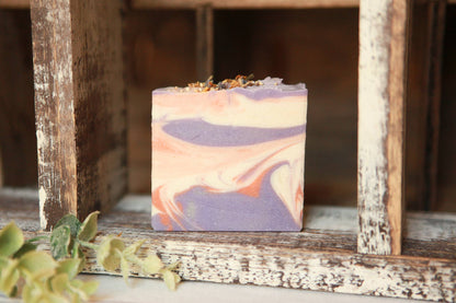 Lavender and Apricot Cold Process Bar Soap, 4.5 oz.