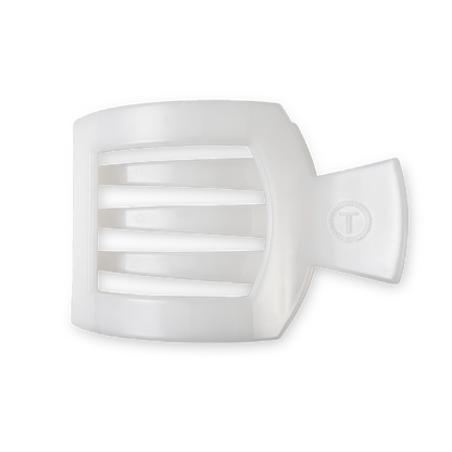 Square Flat Hair Clip | Medium | Coconut White