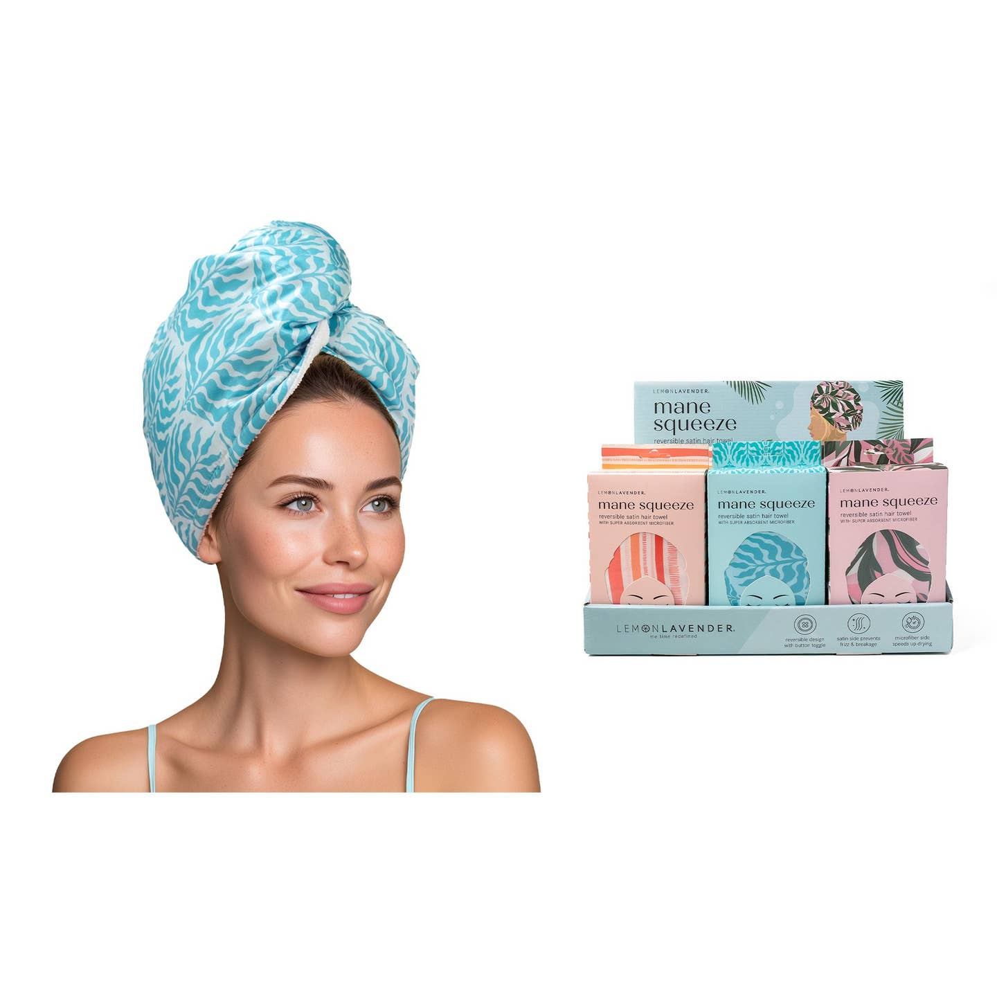 LL Reversible Satin Hair Towel