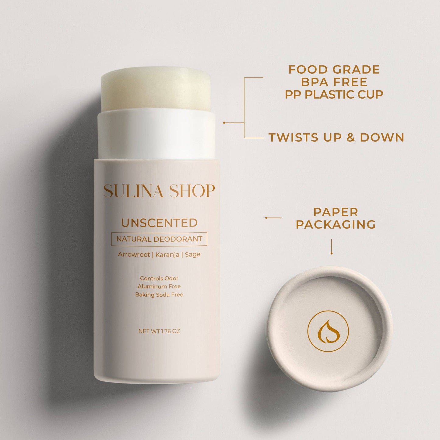 Unscented Natural Deodorant