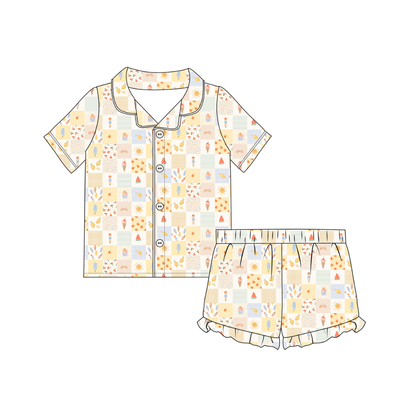 Bamboo Ruffle Lounge Set | Sweet Treats