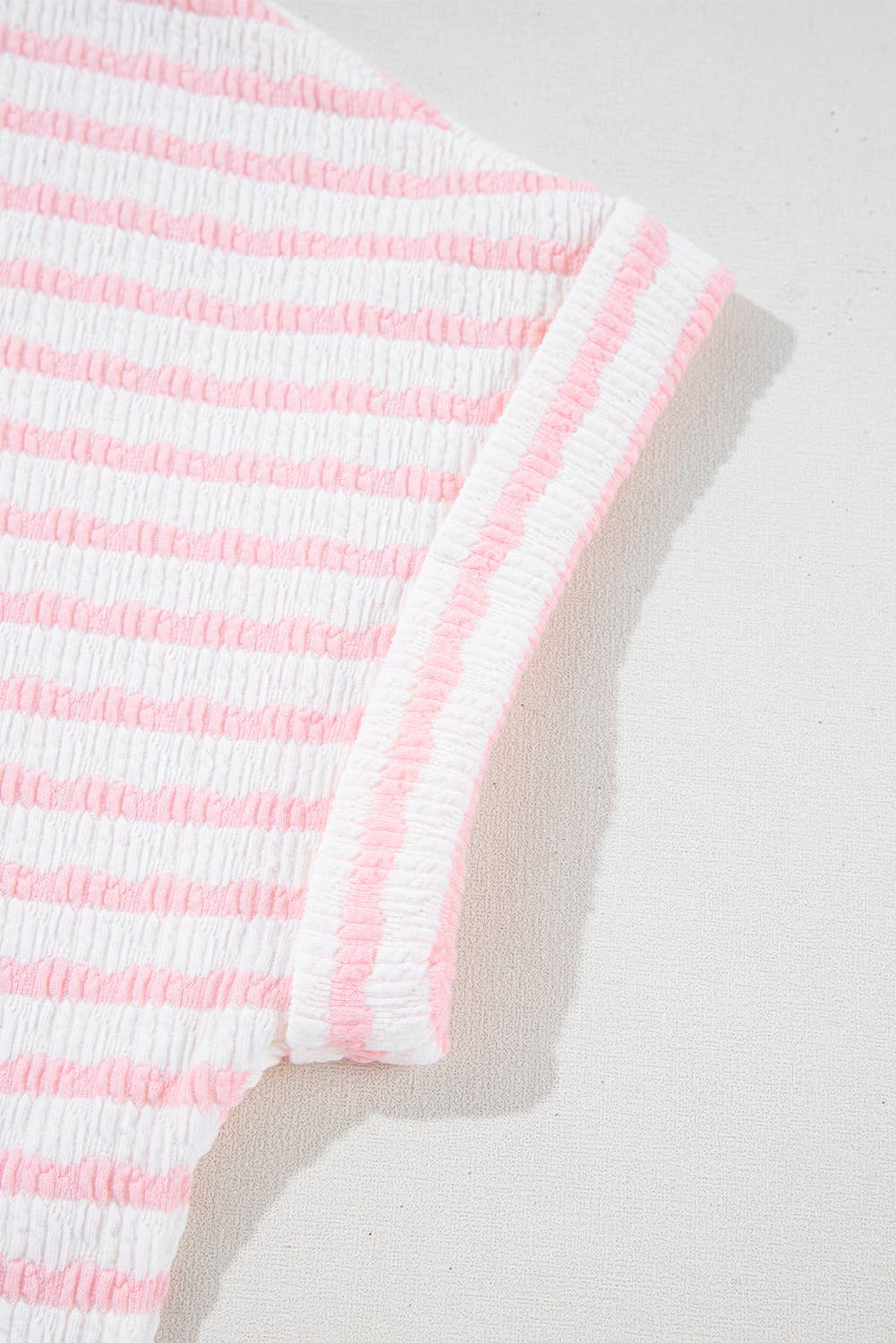 Laney | Stripe Knit Top and Drawstring Shorts Set