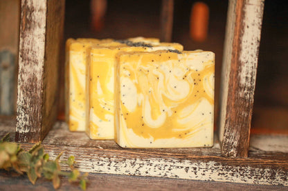 Lemon Poppyseed Artisan Bar Soap, 4.5 oz.