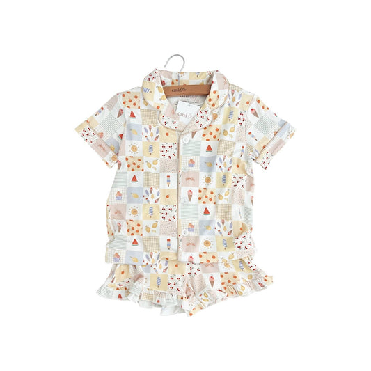 Bamboo Ruffle Lounge Set | Sweet Treats