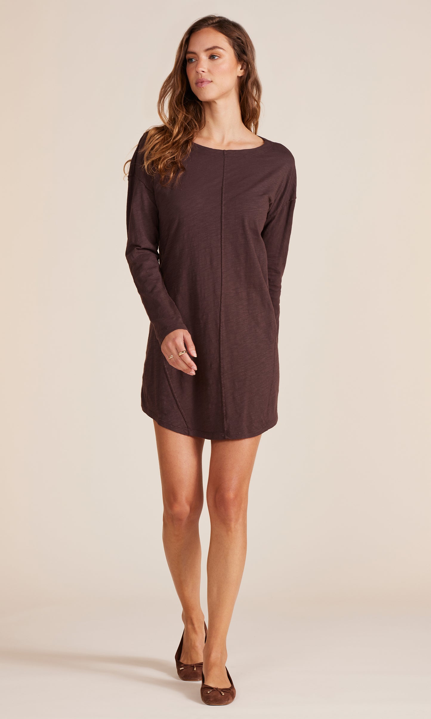 bobi L/S SEAMED DRESS