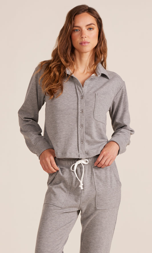 bobi CROP LS BTNUP SHIRT