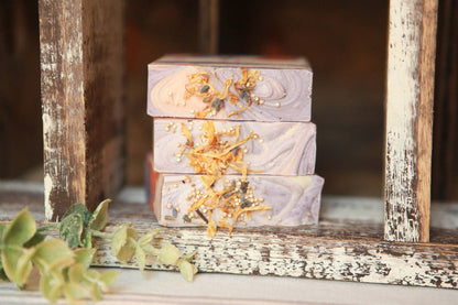 Lavender and Apricot Cold Process Bar Soap, 4.5 oz.