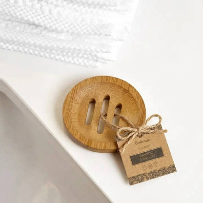 Bamboo Soap Lift | Circle Shower Steamer Holder