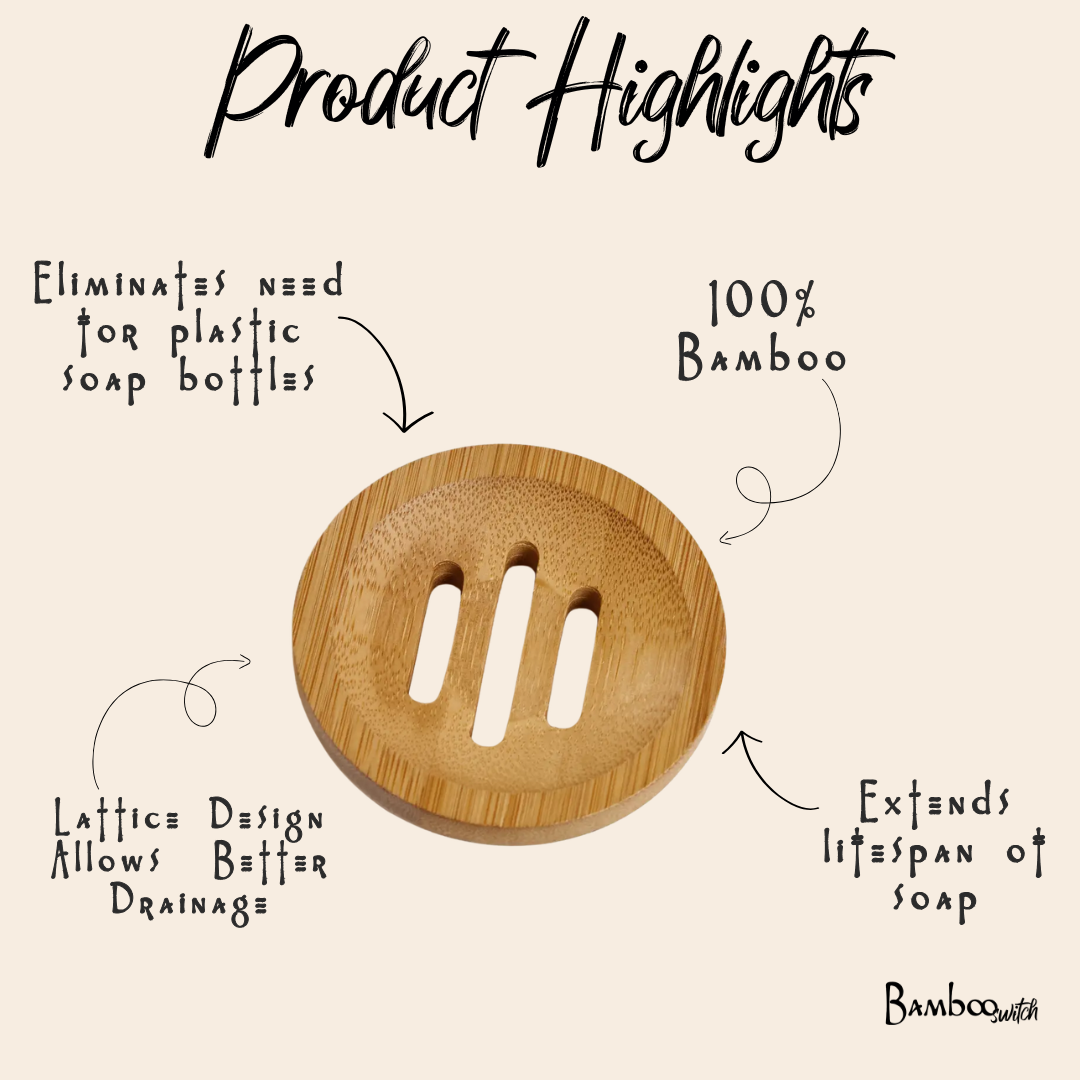 Bamboo Soap Lift | Circle Shower Steamer Holder