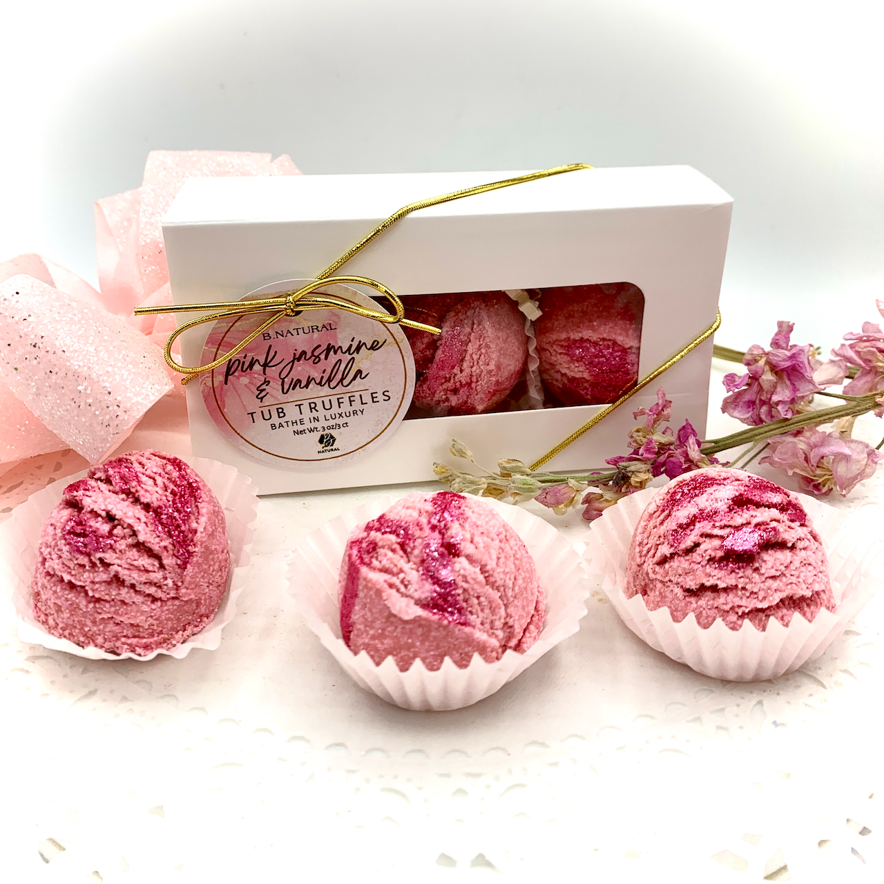Pink Jasmine & Vanilla| Tub Truffles -3CT Gift Box