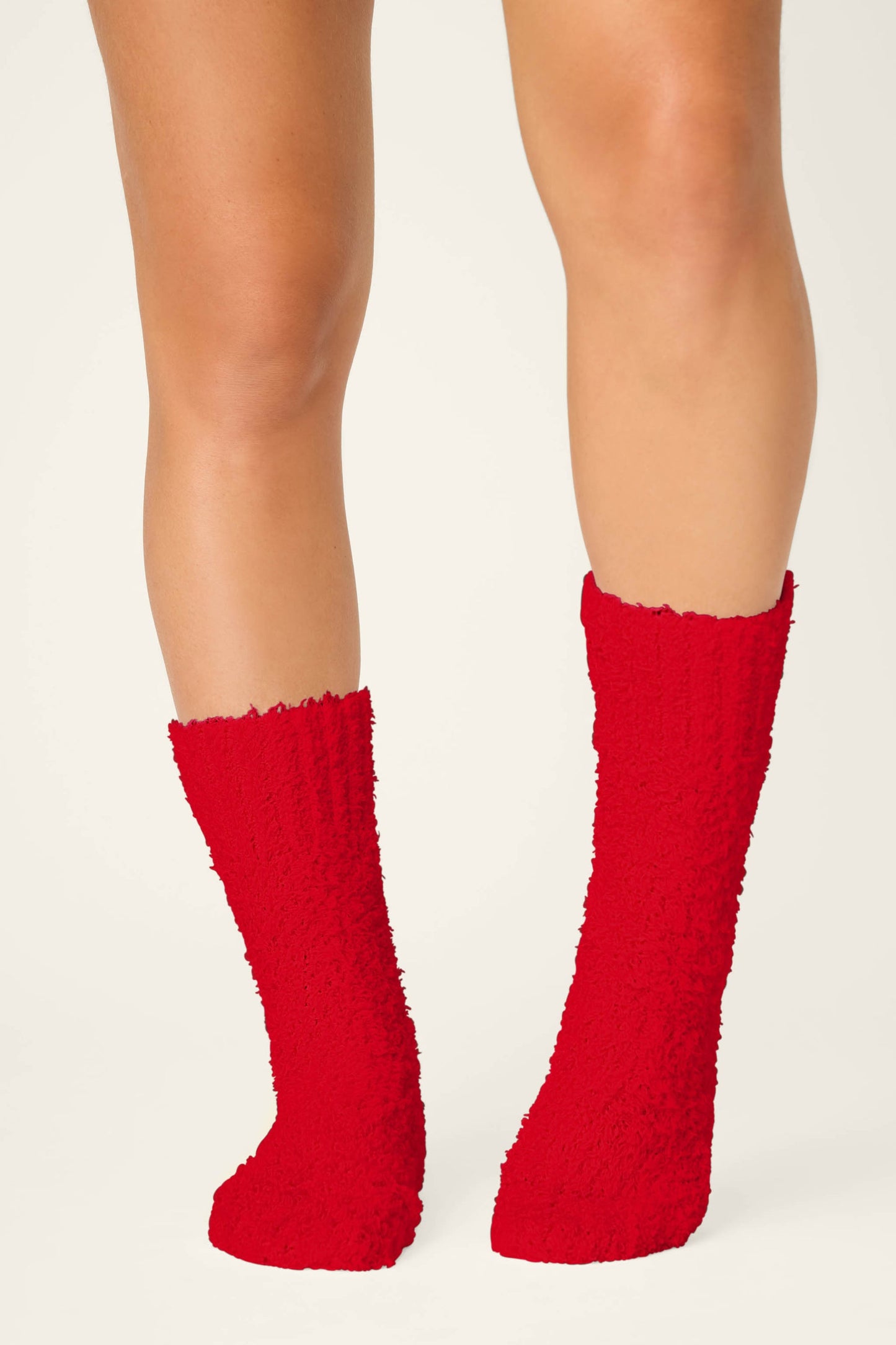 PJ Salvage Boucle Red Crew Socks
