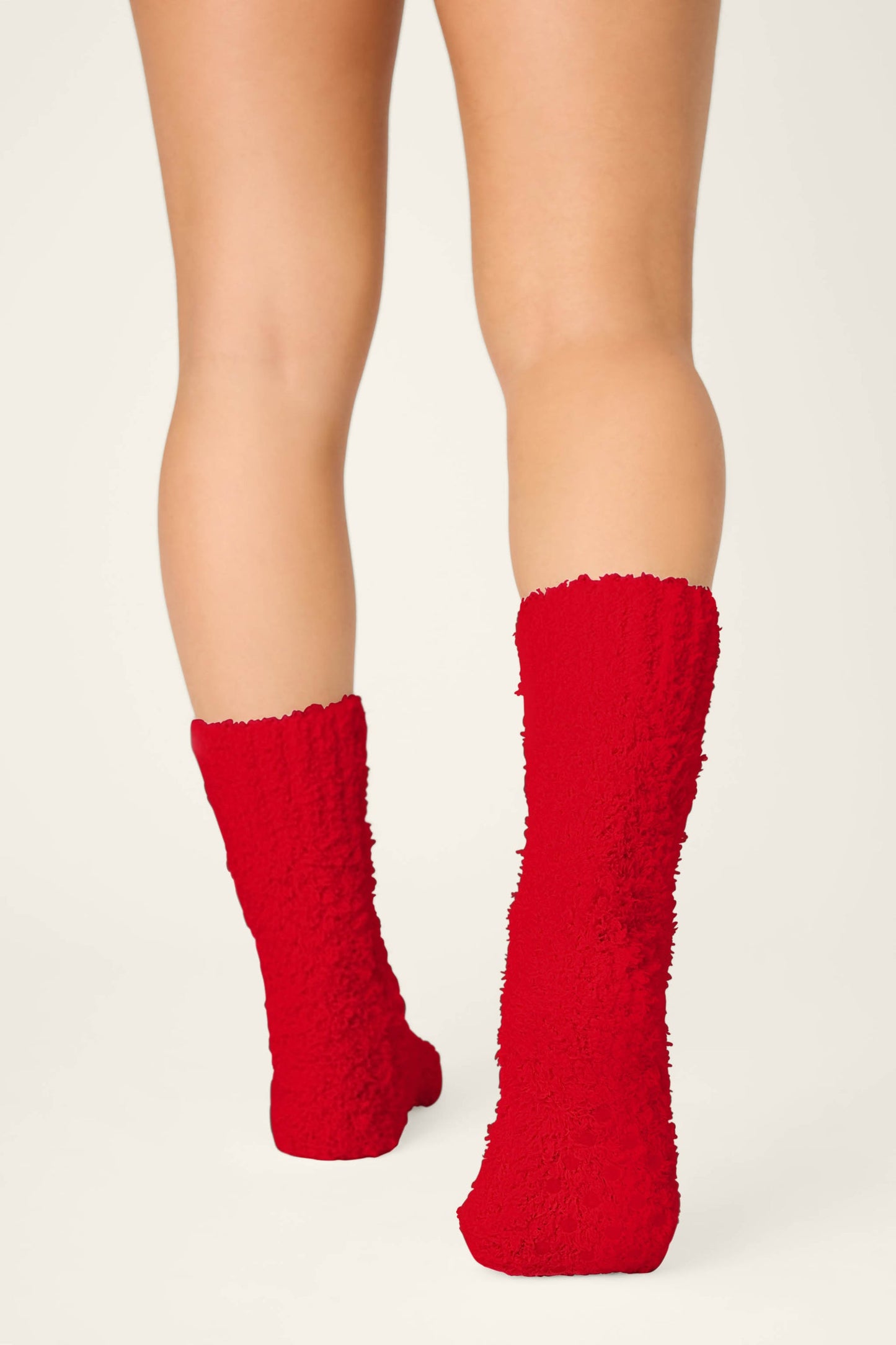 PJ Salvage Boucle Red Crew Socks