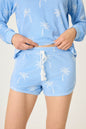 PJ Salvage Cabana Paradise Palm Print Shorts