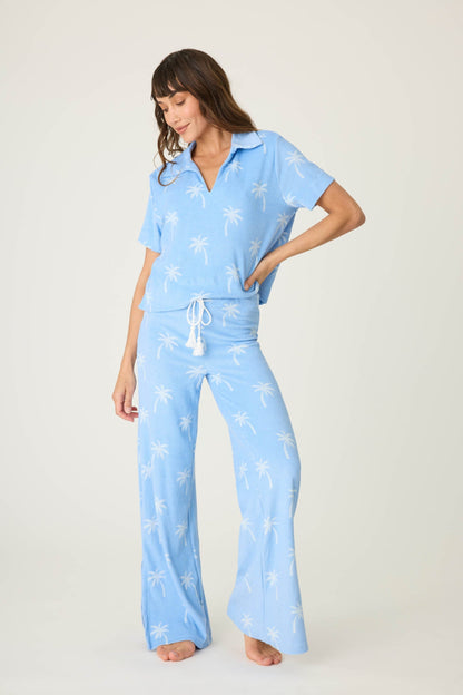PJ Salvage Palm Print Top