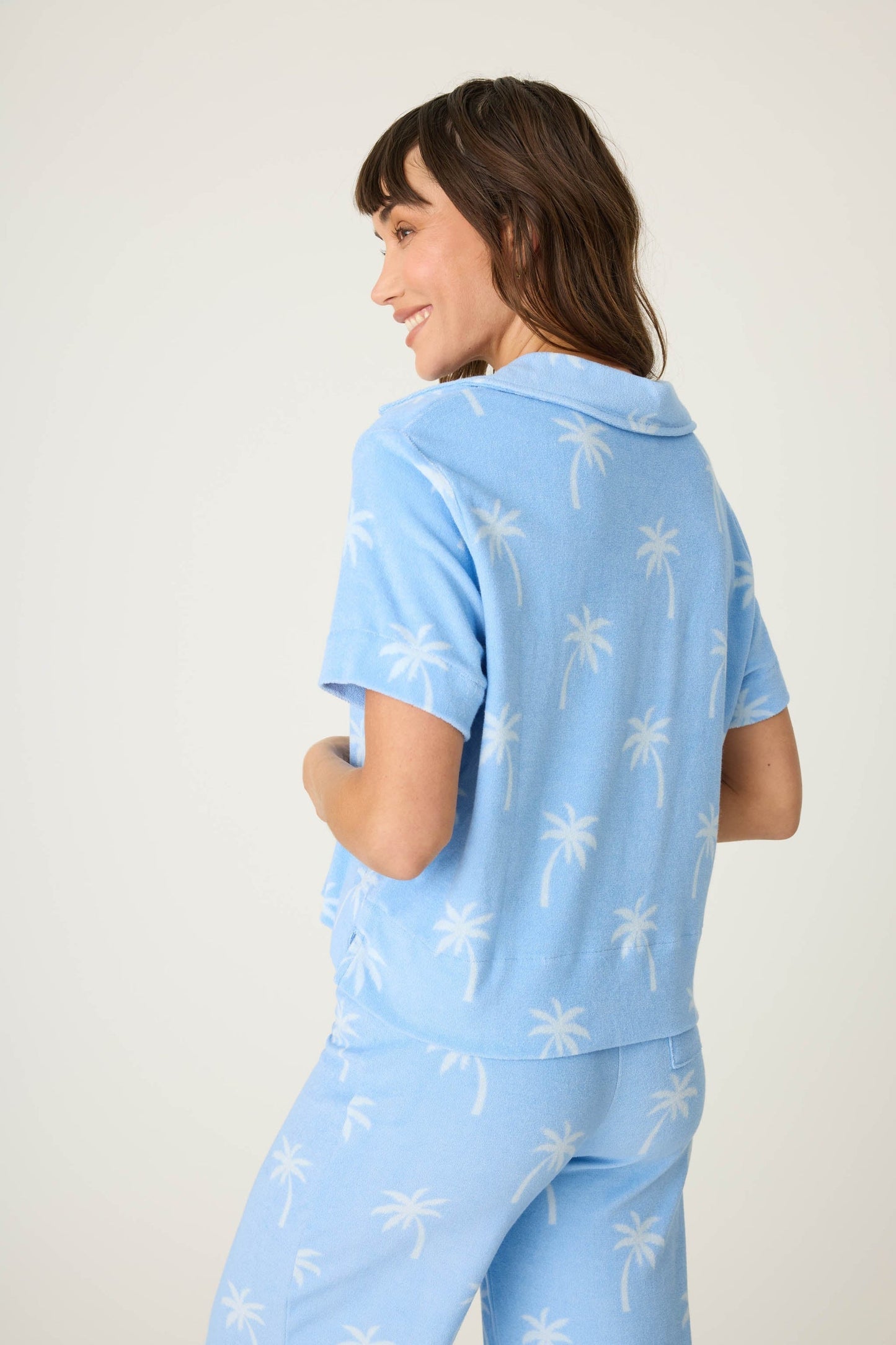 PJ Salvage Palm Print Top