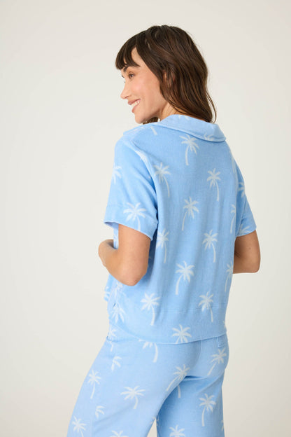 PJ Salvage Palm Print Top