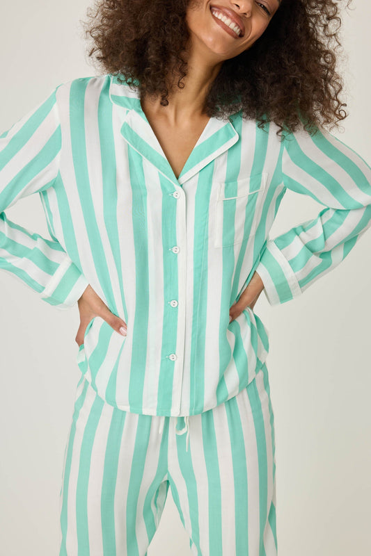 PJ Salvage Striped PJ Top