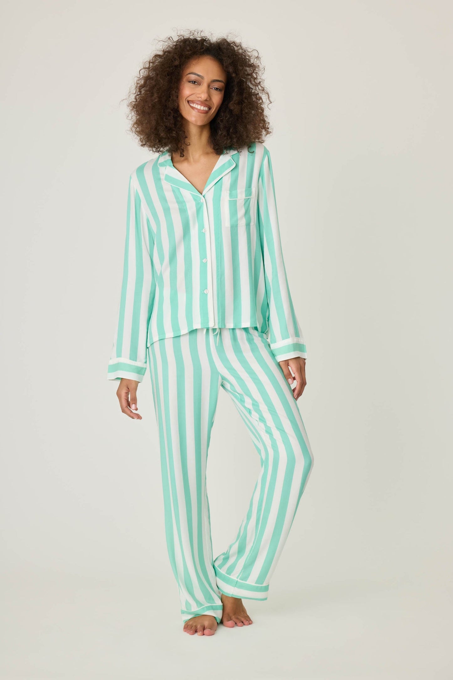 PJ Salvage Striped PJ Top