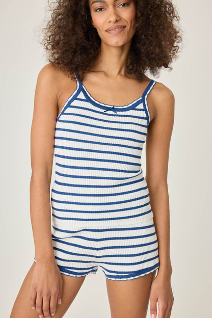 PJ Salvage Seaside Striped Rib Cami Top