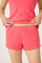 PJ Salvage Tropical Dreams Lettuce Hem Shorts