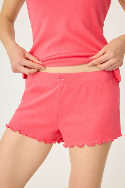 PJ Salvage Tropical Dreams Lettuce Hem Shorts