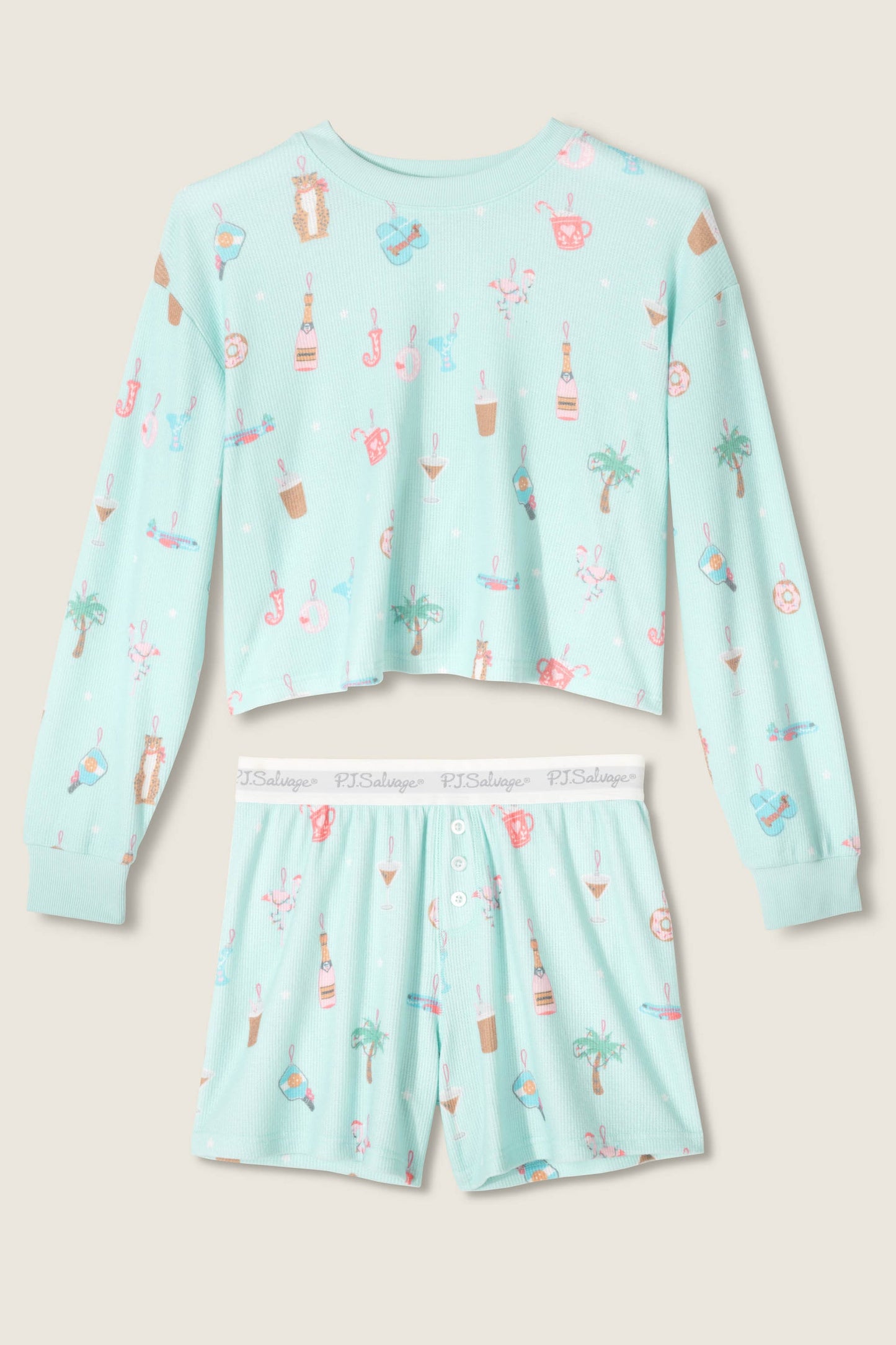 PJ Salvage Ornament Shorts Set