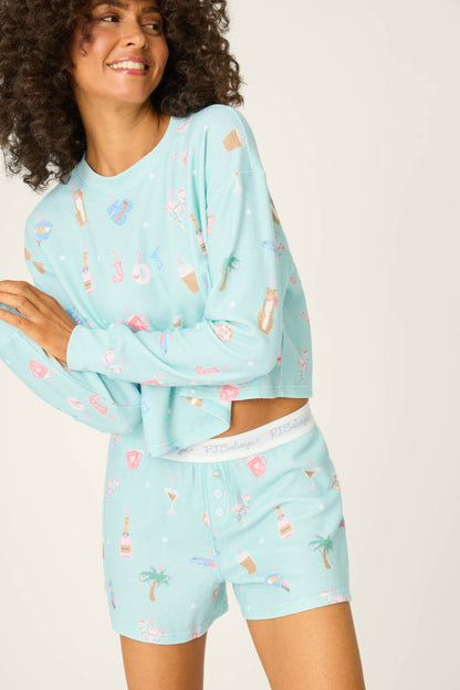 PJ Salvage Ornament Shorts Set