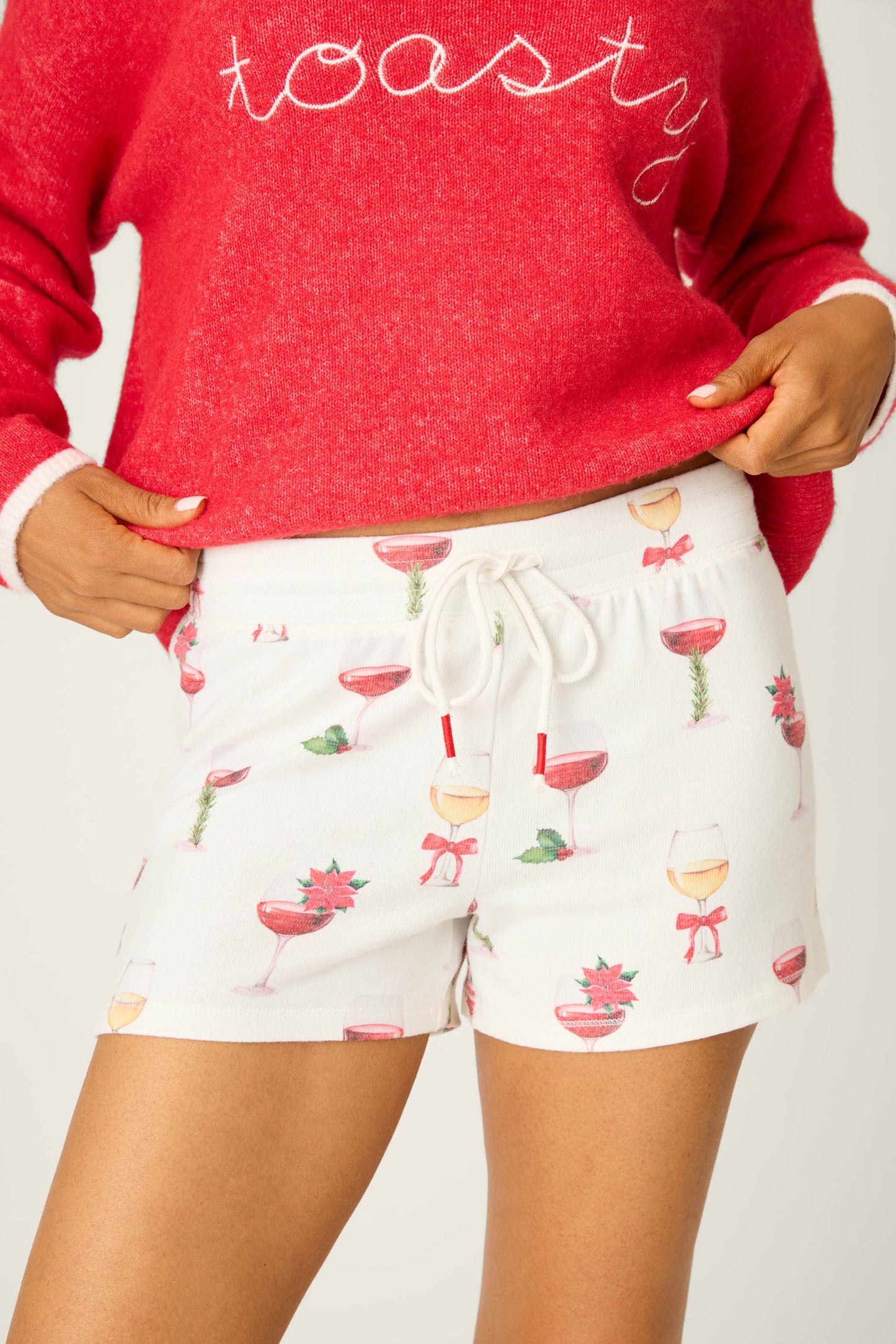 PJ Salvage Holiday Wine Shorts