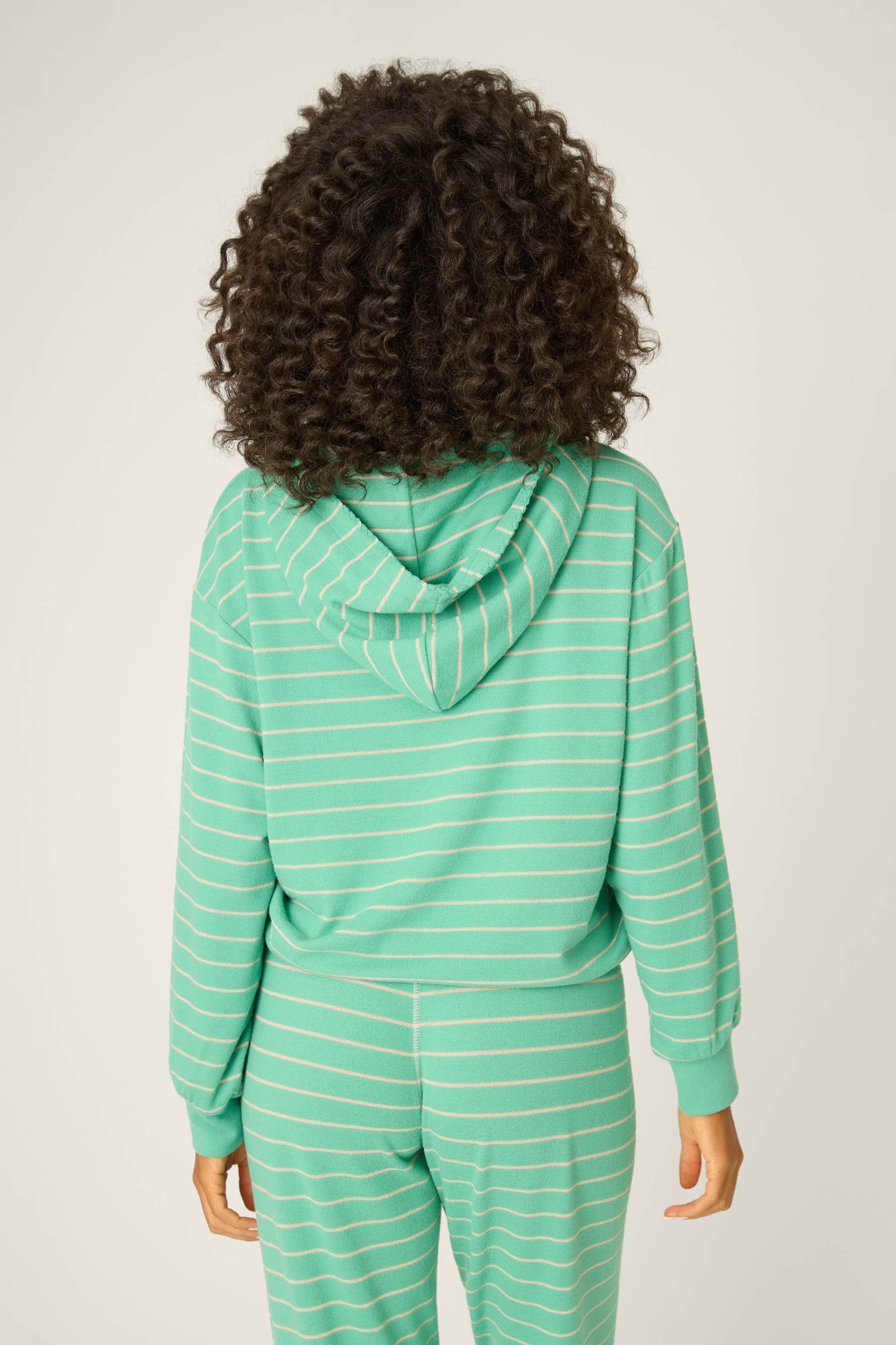 PJ Salvage Green Stripe Hoodie