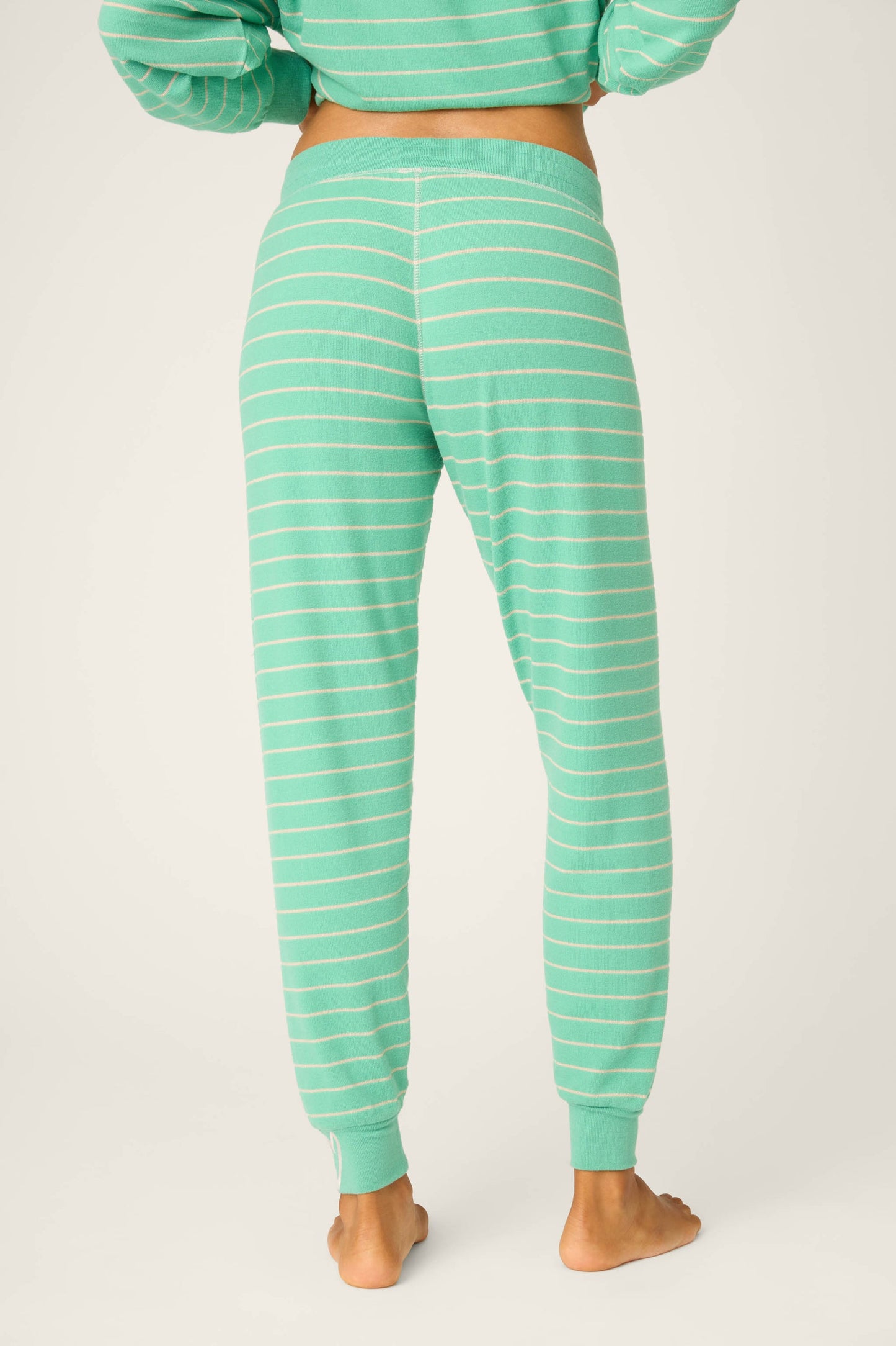 PJ Salvage Green Striped Pant