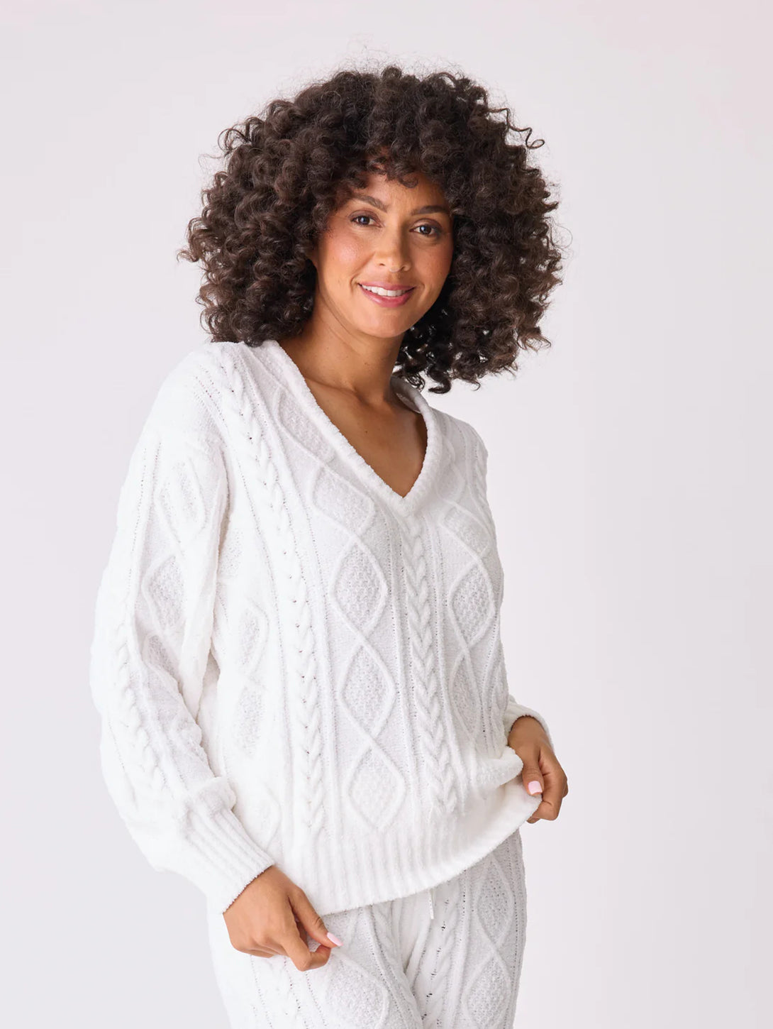 PJ Salvage Chenille Cable Knit Sweater