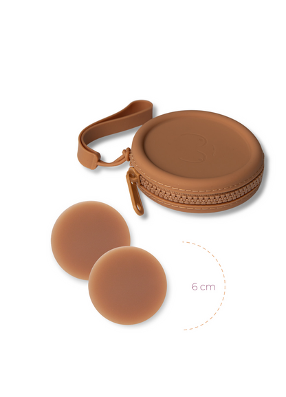 Deluxe Duo - Silicone Travel Case + X1 Pair of Nipple Covers