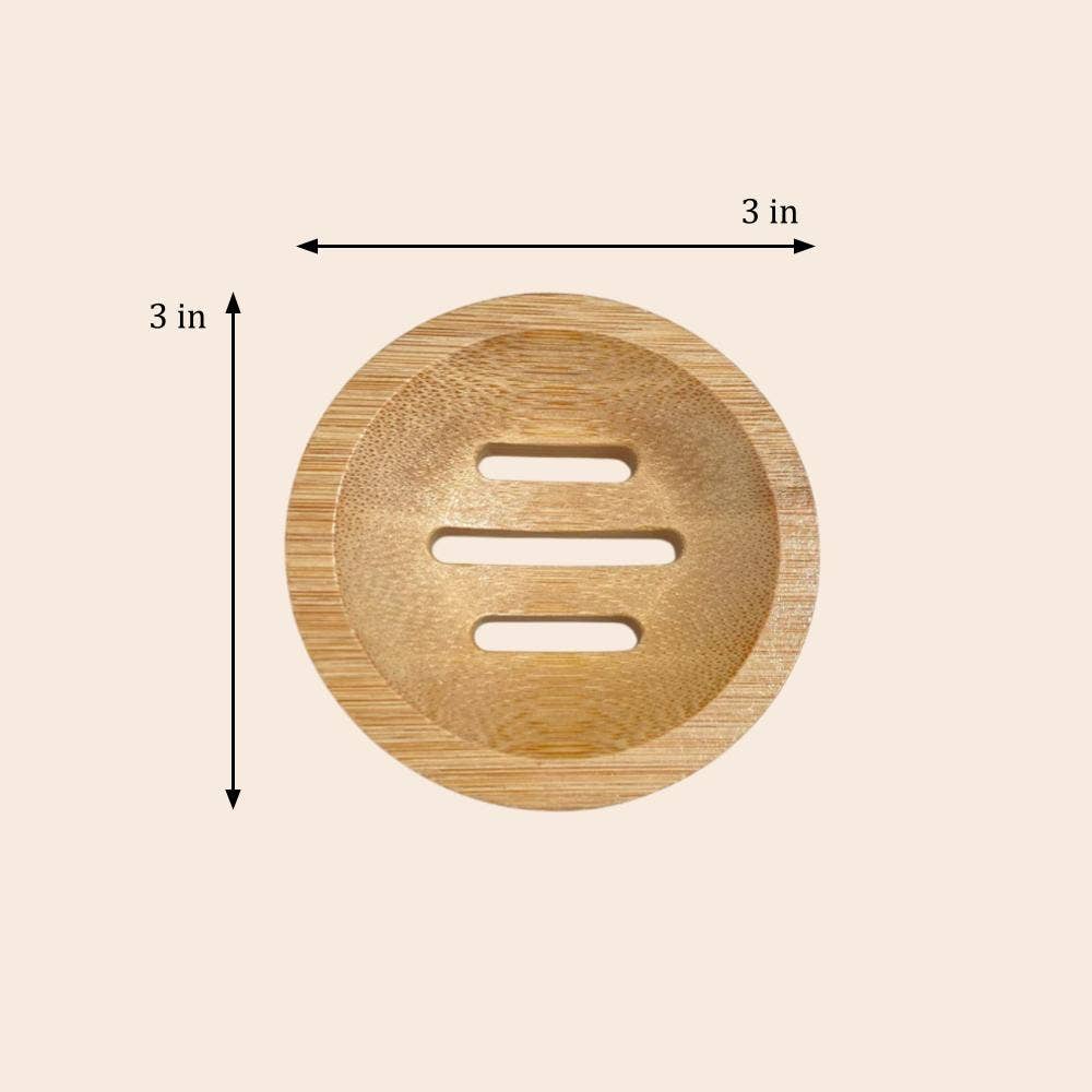 Bamboo Soap Lift | Circle Shower Steamer Holder