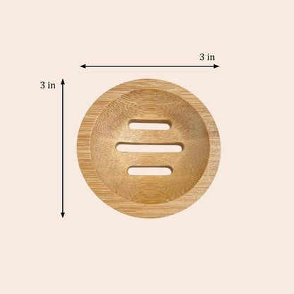 Bamboo Soap Lift | Circle Shower Steamer Holder