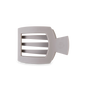 Square Flat Hair Clip | Med. | Silver Flames
