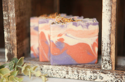 Lavender and Apricot Cold Process Bar Soap, 4.5 oz.