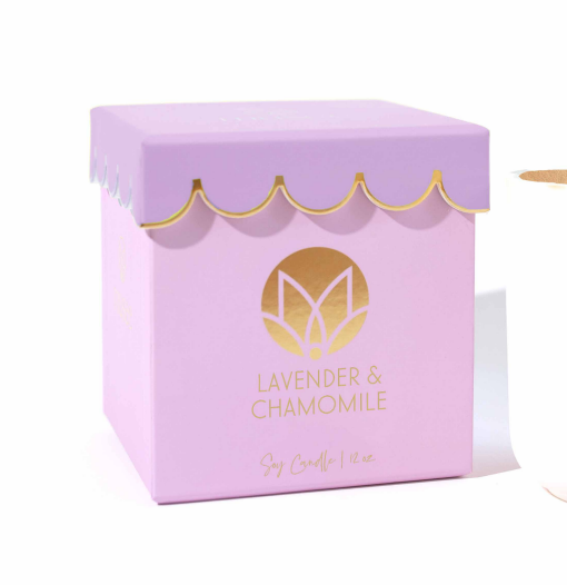 Lavender & Lime Scalloped Soy Candle