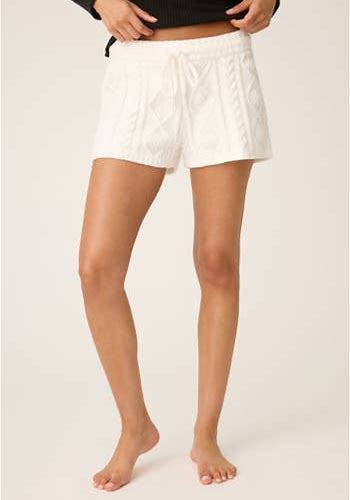 PJ Salvage Chenille Cable Knit Drawstring Shorts