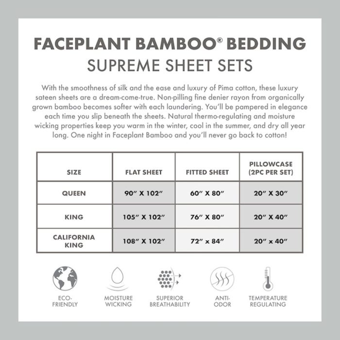 Faceplant Bamboo Bedding